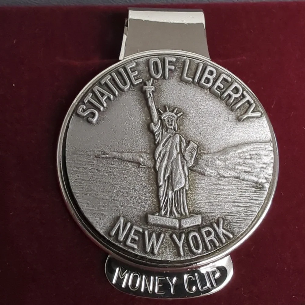 Statue of Liberty pewter money clip